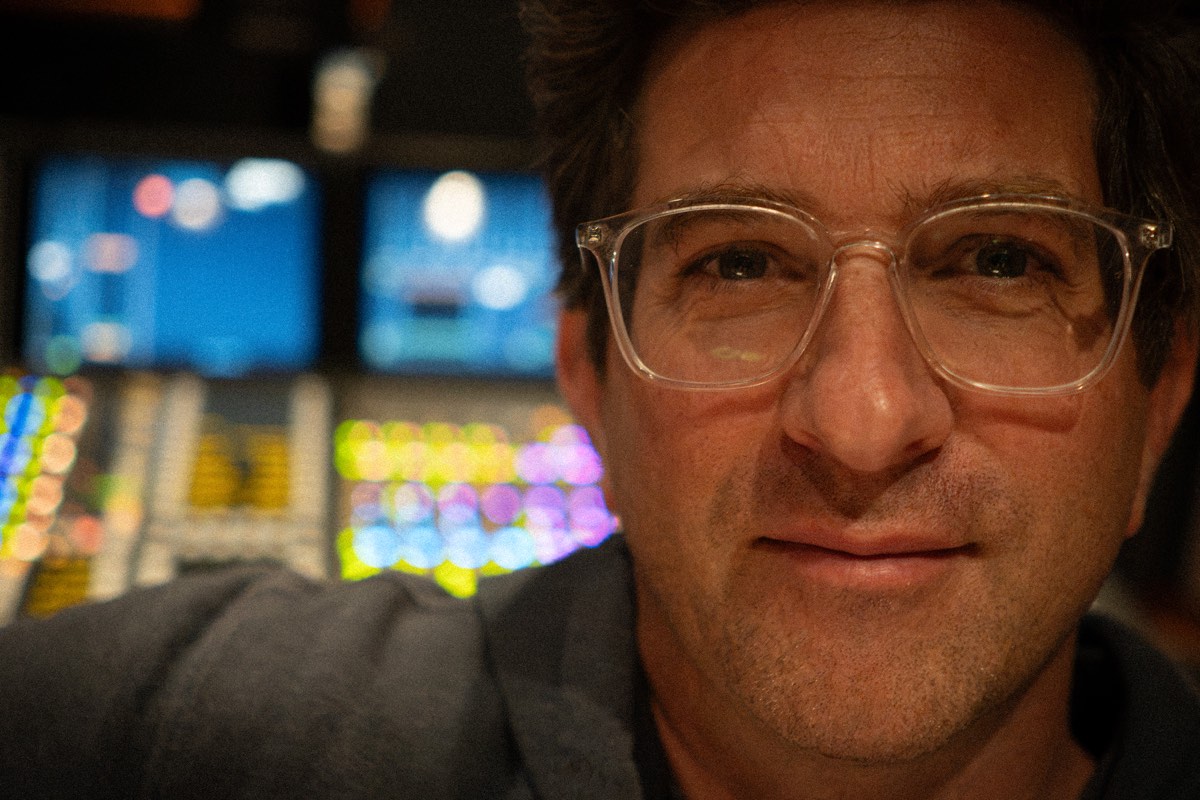 David Michel-Ruddy at a mixing console
